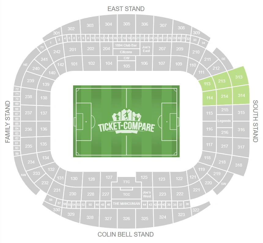 Away Section Seating Plan