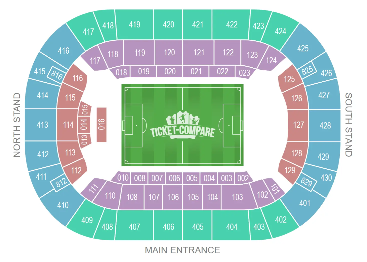 Plano de asientos de Johan Cruijff ArenA