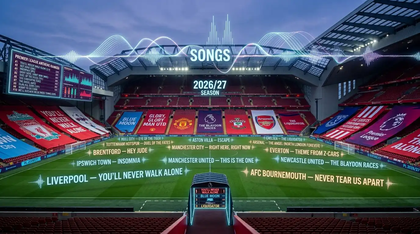 Top 20 canciones de salida de la Premier League