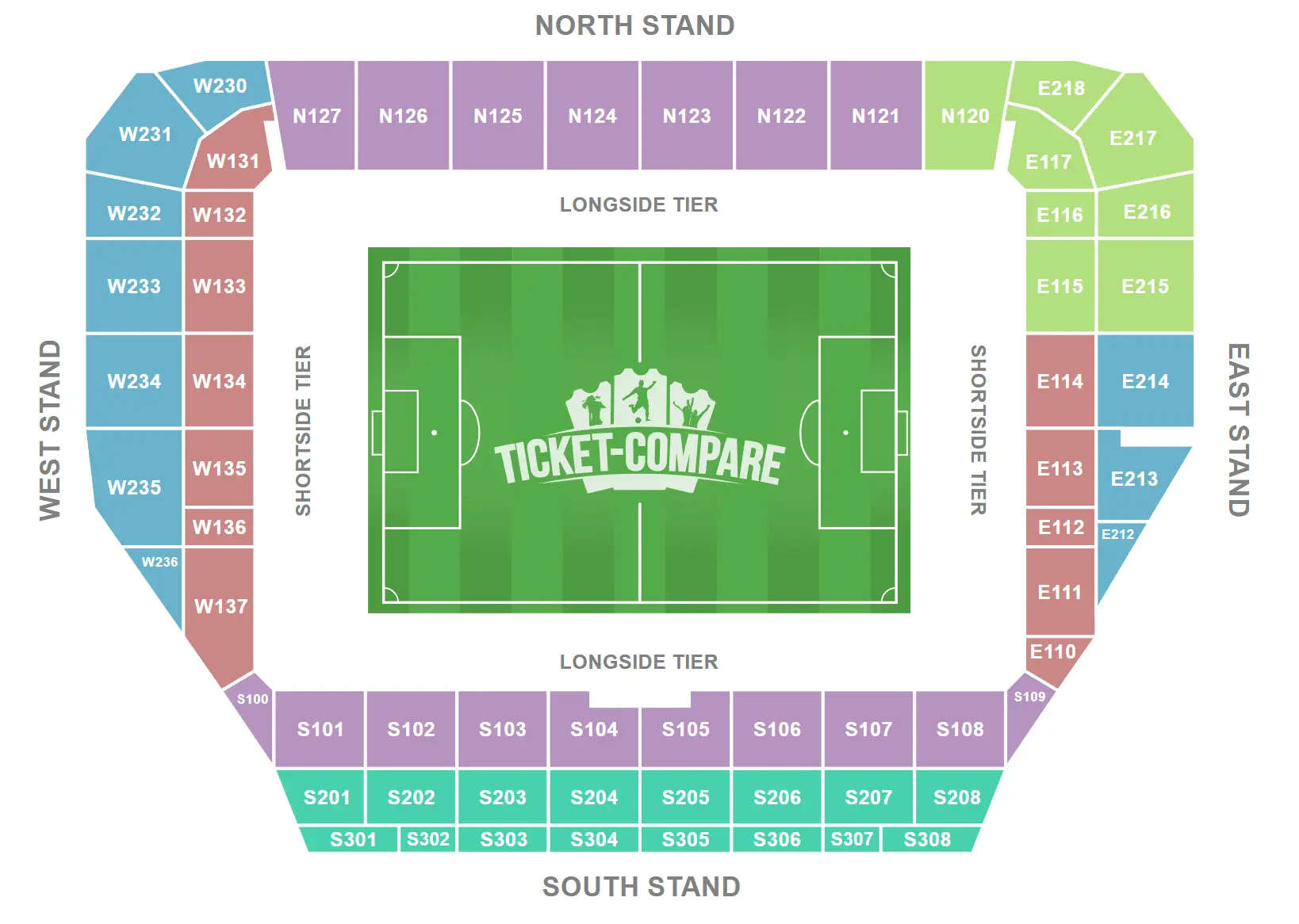 Plano de asientos de Estada Brentford