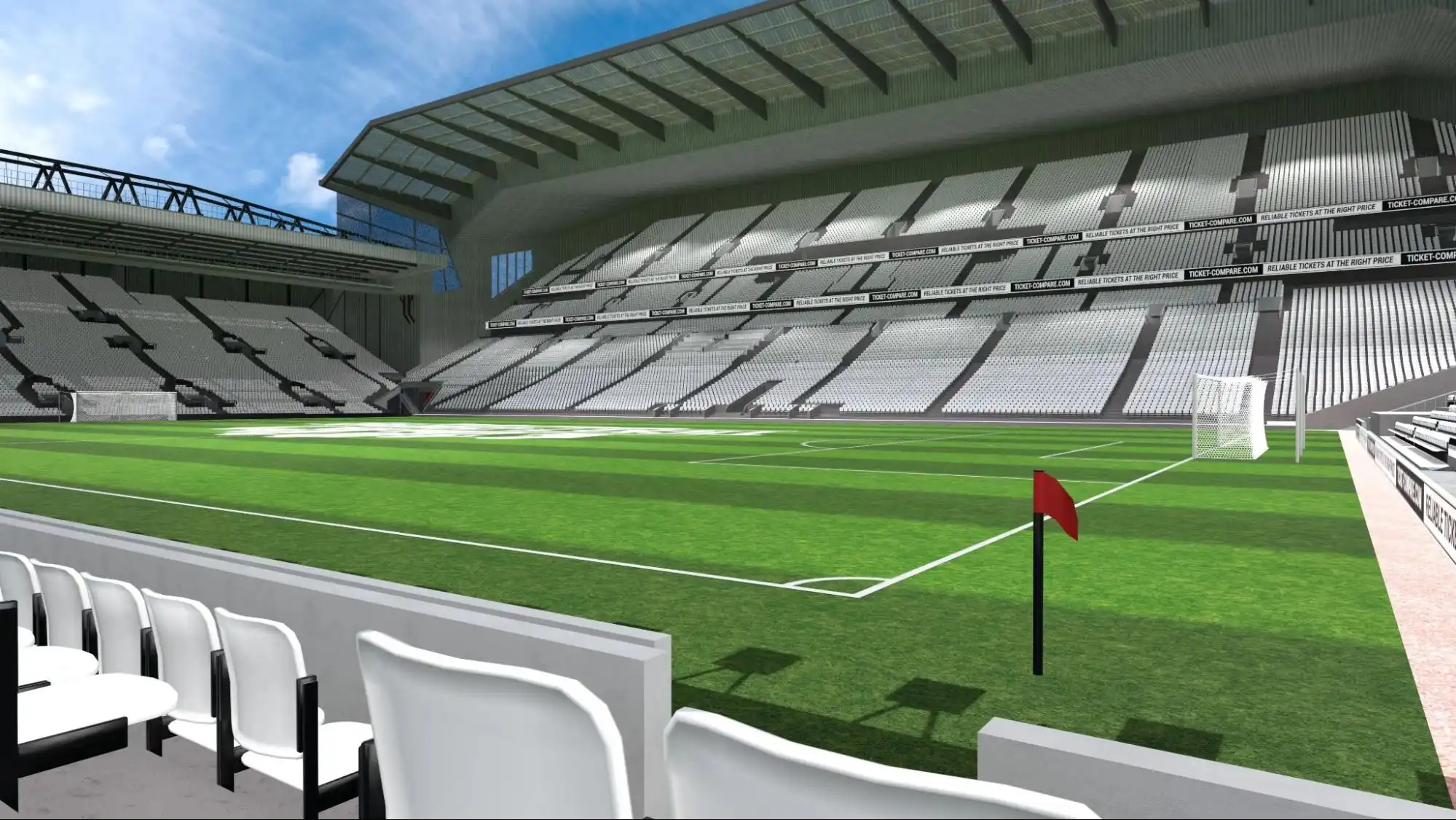 Banderín córner fútbol