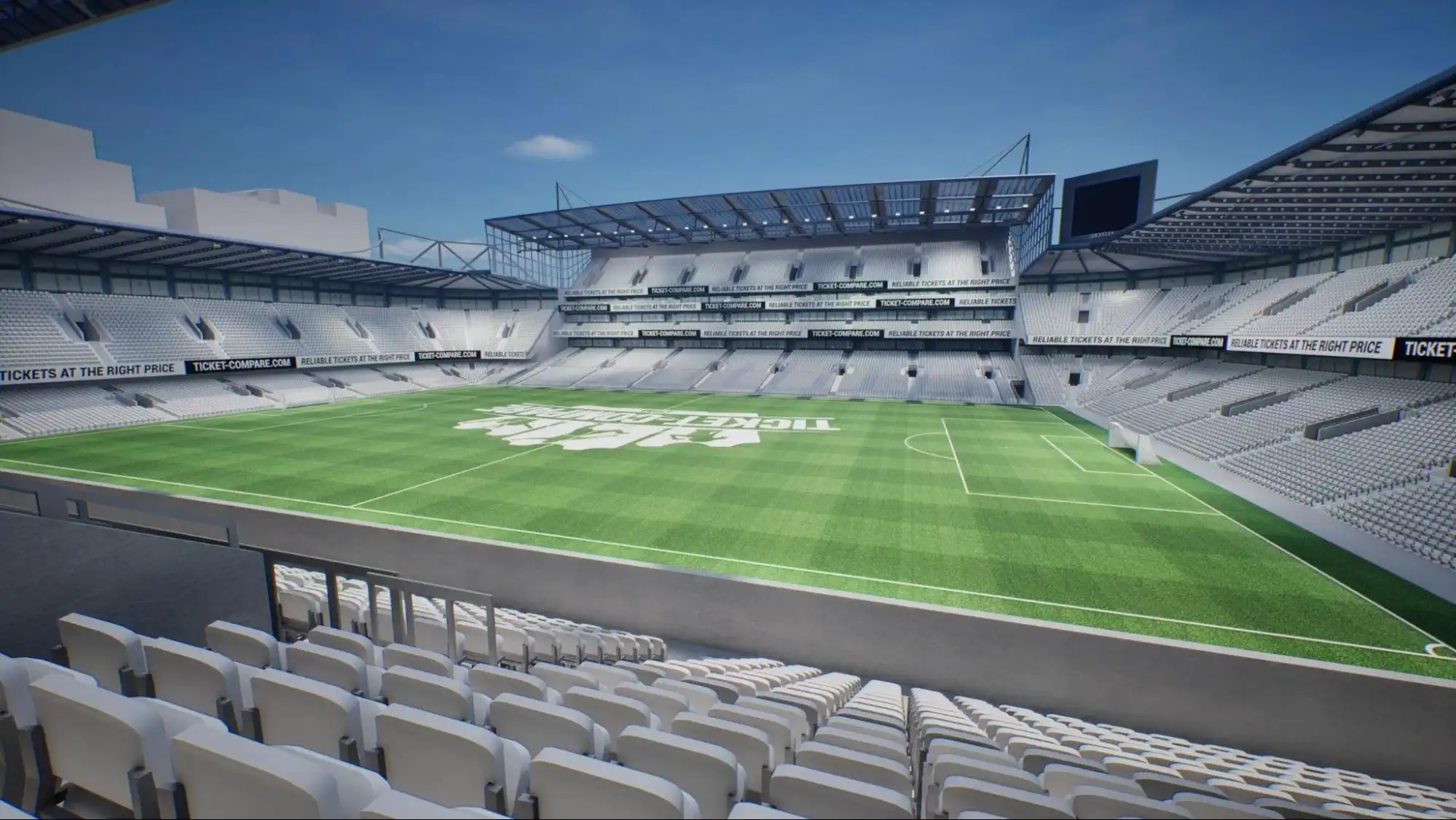 Vista ilustrada de Stamford Bridge East Stand Middle Tier