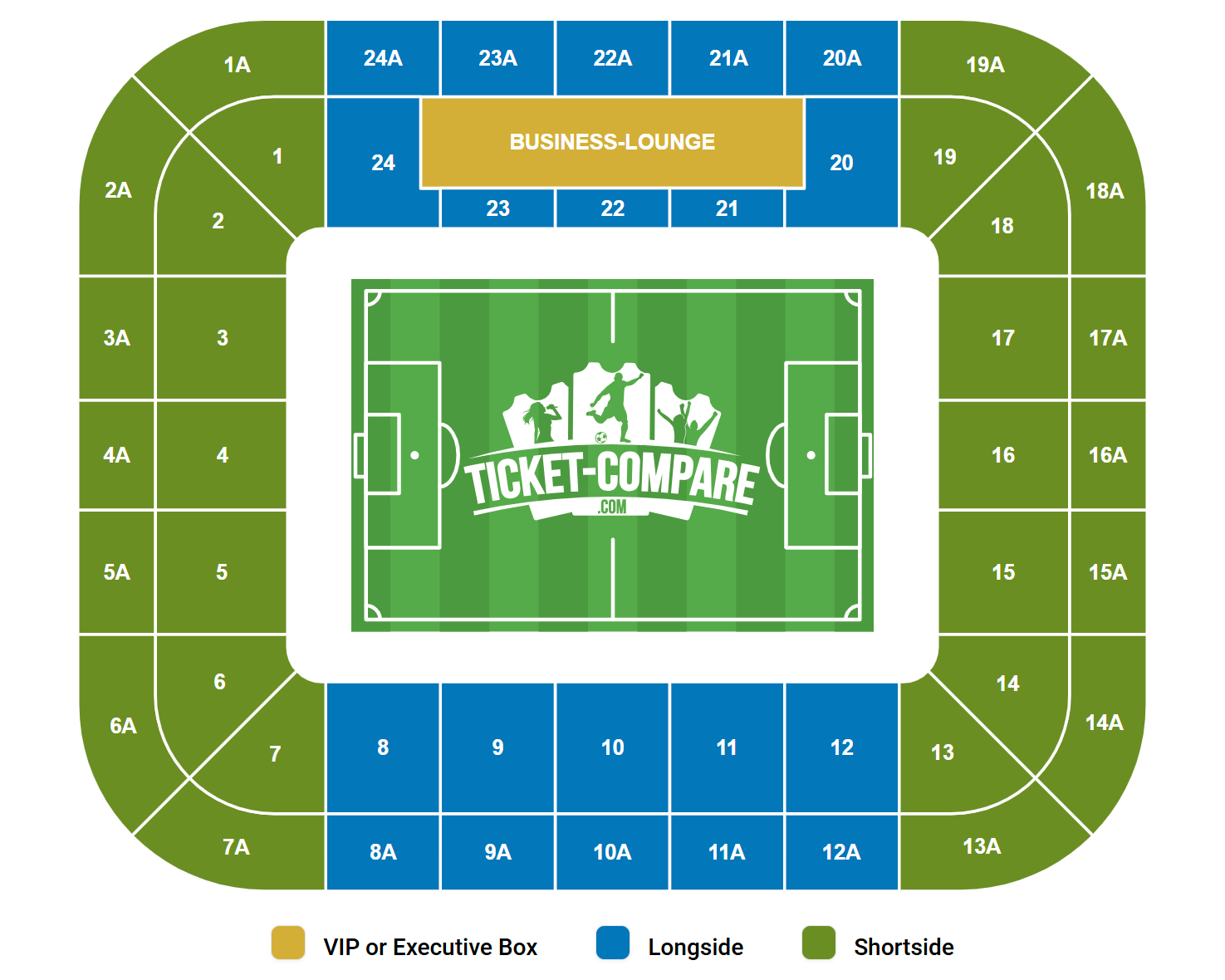Plano de asientos de Borussia-Park