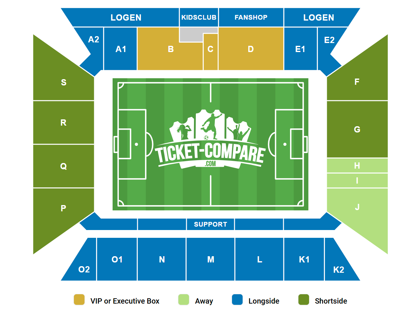 Plano de asientos de Mewa Arena