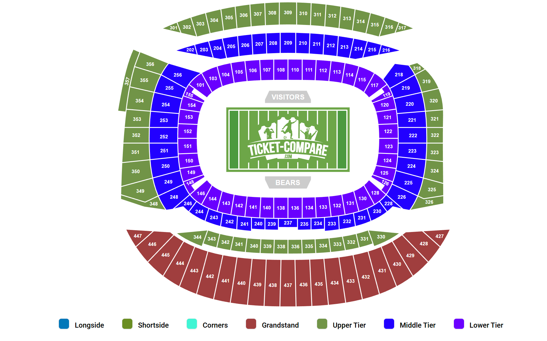 Soldier Field Stadium Seating Chart