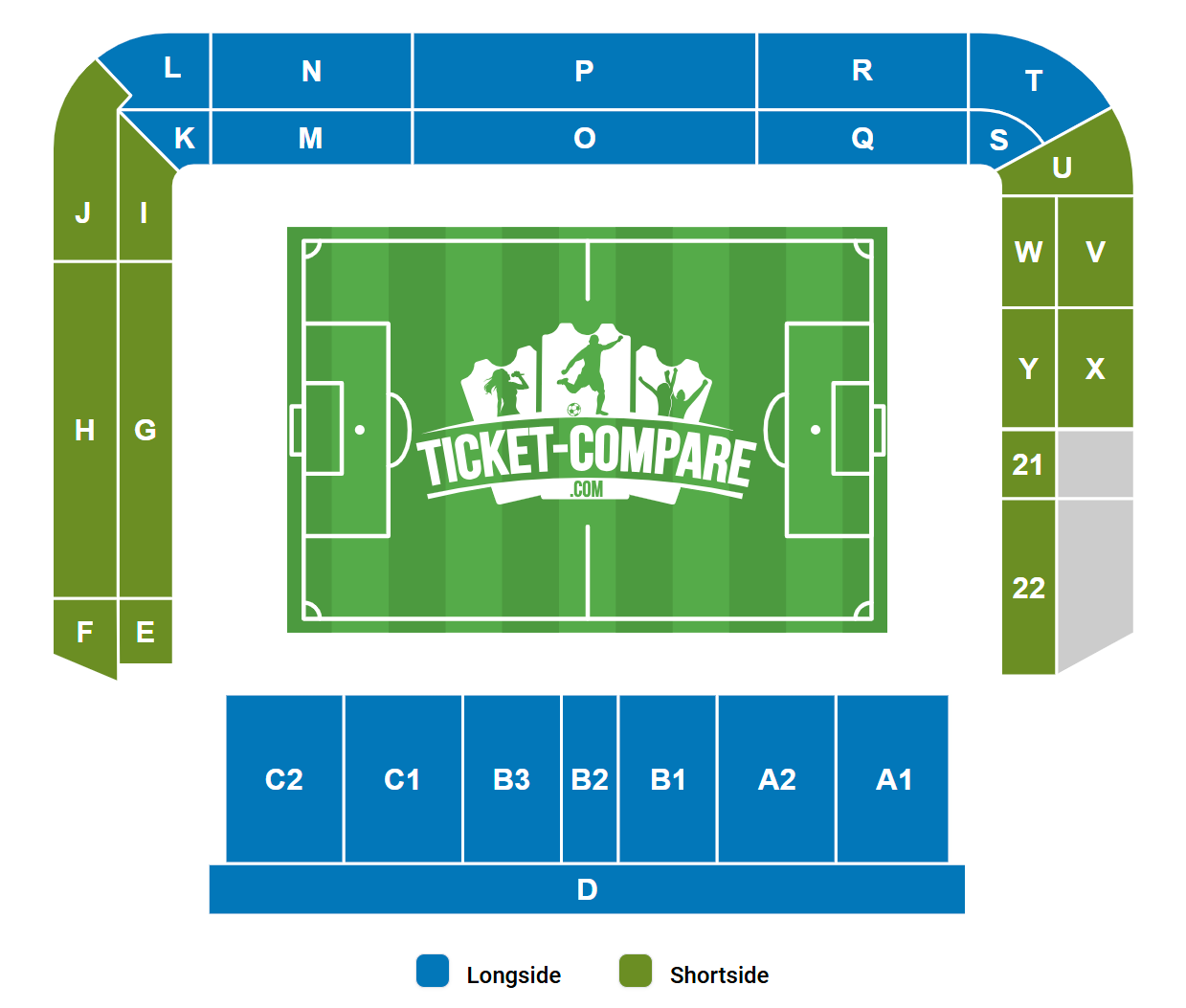 Plano de asientos de Stadion An der Alten Försterei