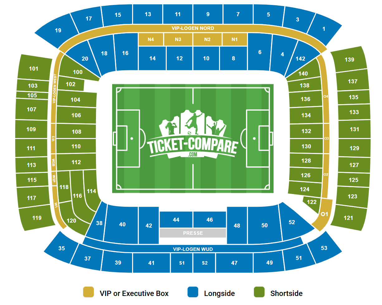 Plano de asientos de Weserstadion
