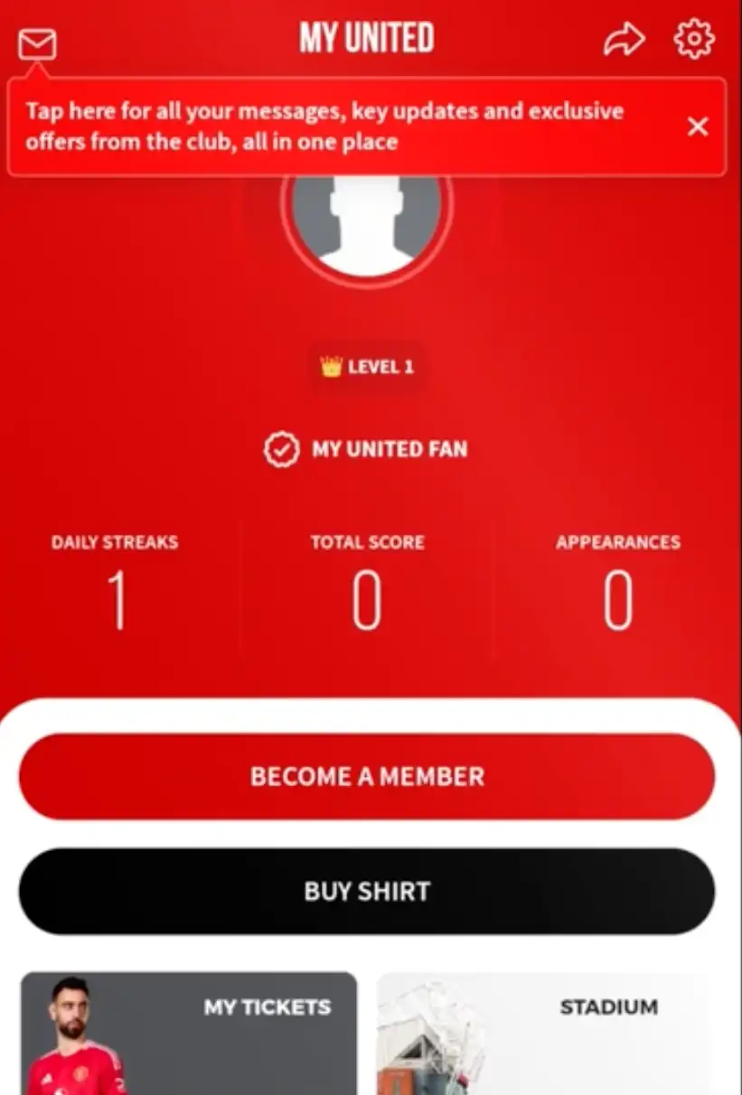 captura app Manchester United