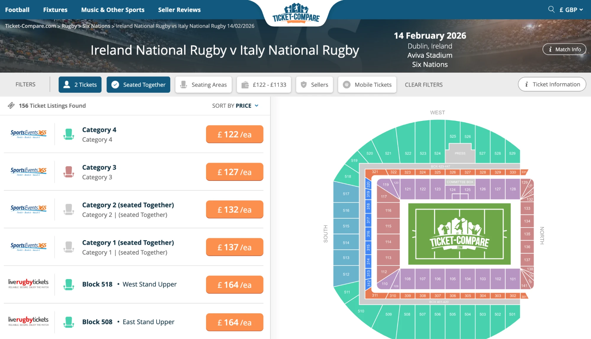 Captura de entradas Irlanda National Rugby vs Italia National Rugby