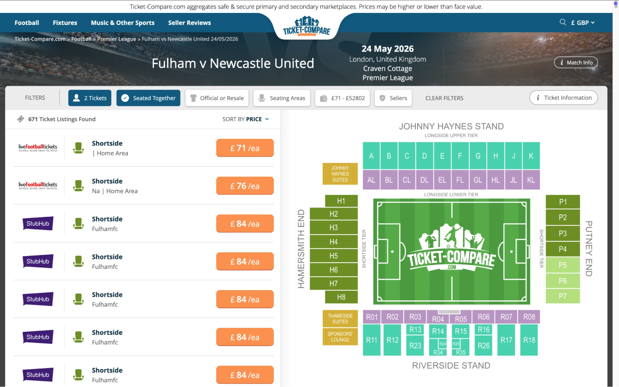 Captura Entradas Fulham Newcastle