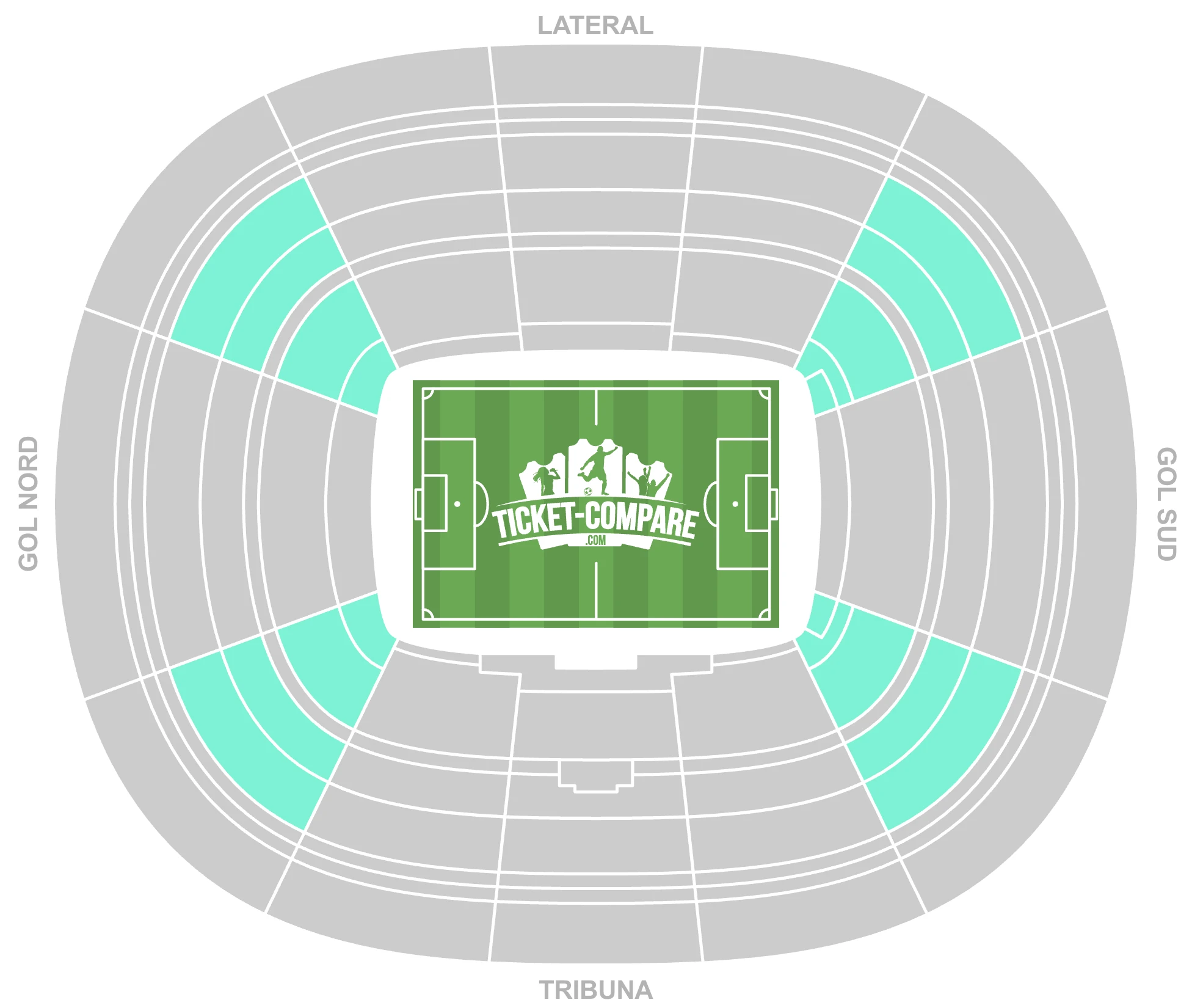 Captura del plano del Camp Nou con esquinas resaltadas